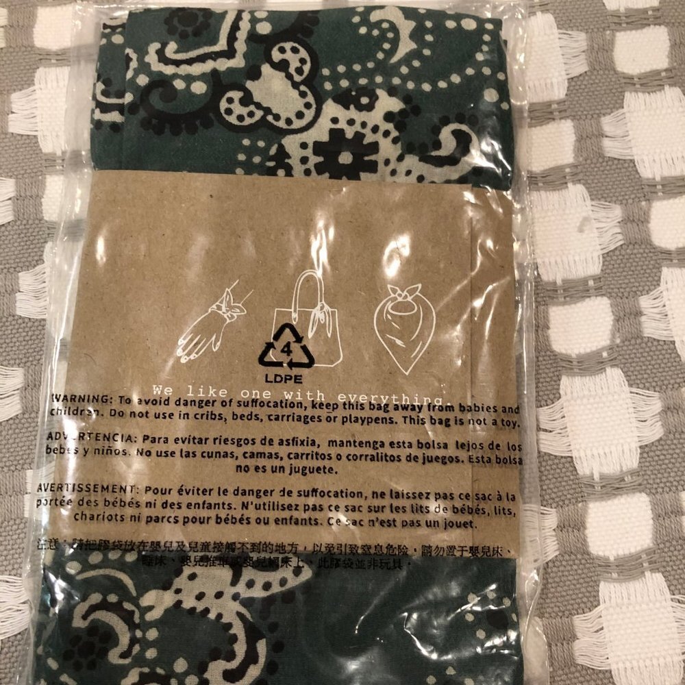 🌿NWT Madewell Silk Bandana Green - Picture 5 of 5
